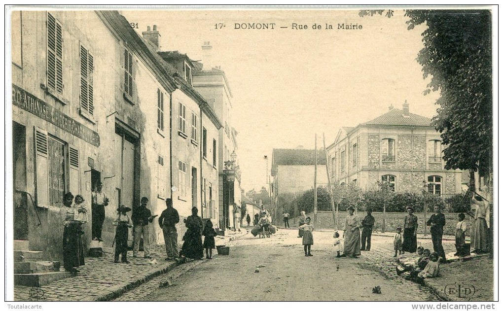 CPA 95 DOMONT RUE DE LA MAIRIE