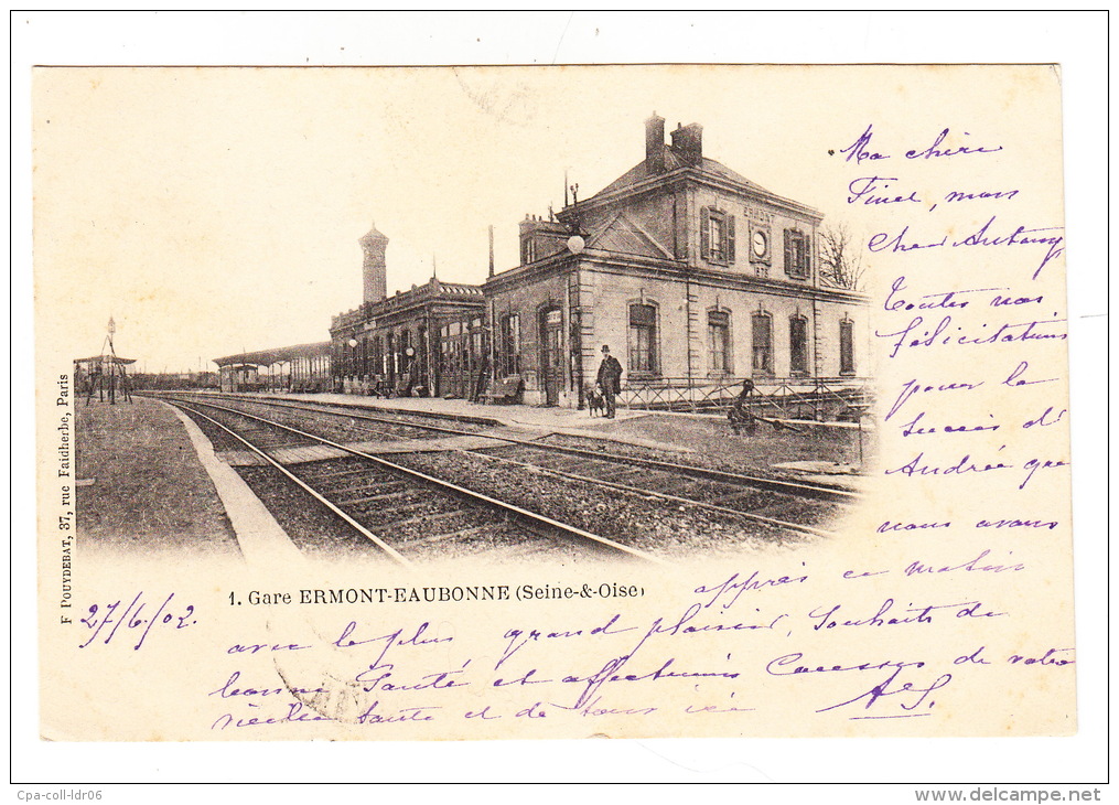 CPA (95) ERMONT-EAUBONNE : La Gare en 1902