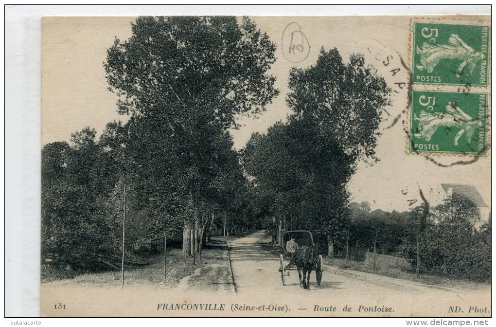 CPA 95 FRANCONVILLE ROUTE DE PONTOISE