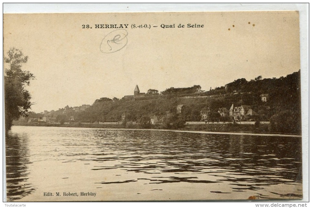 CPA 95 HERBLAY QUAI DE SEINE 1926