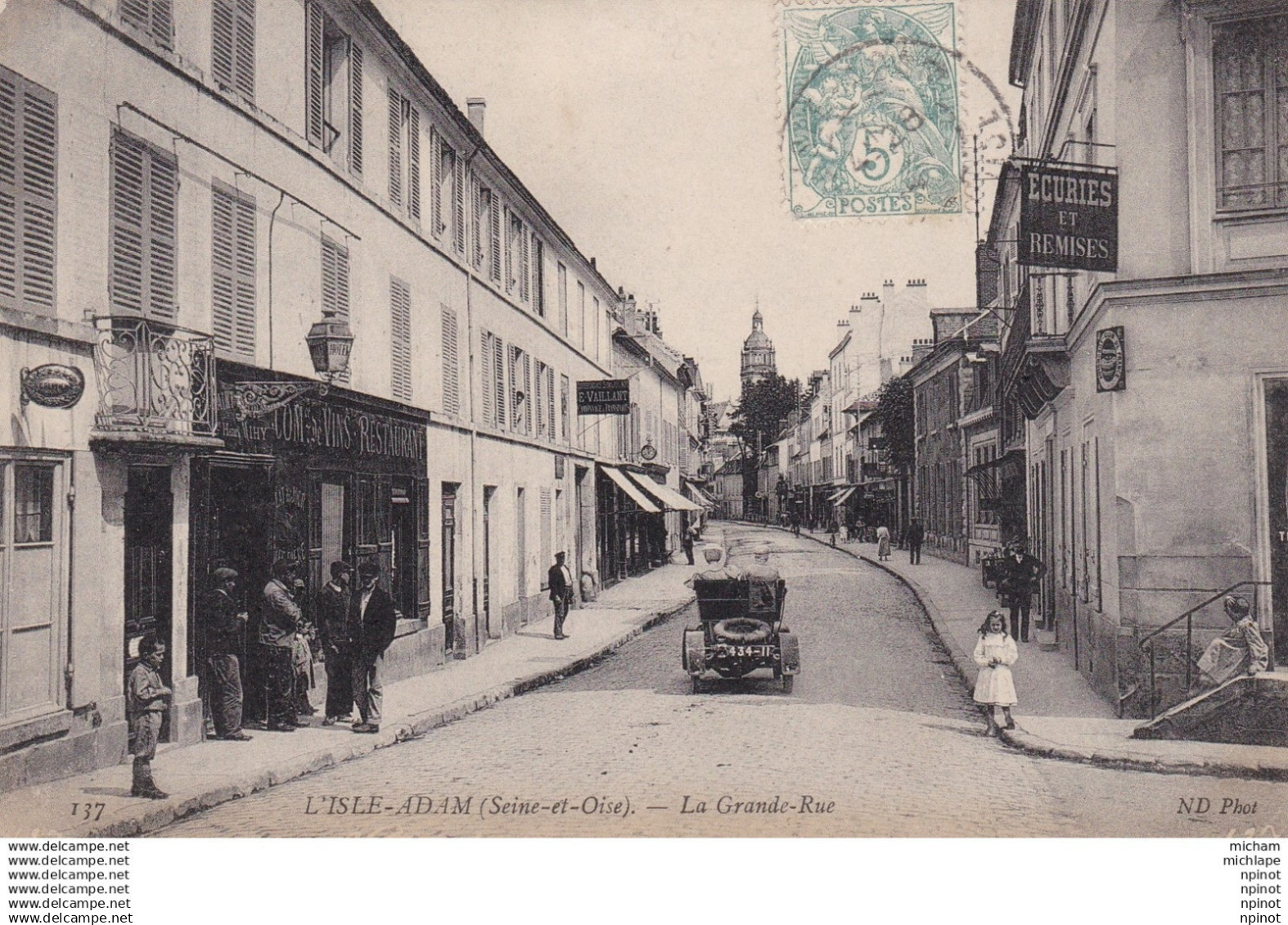 CPA  95  L'ISLE ADAM grande  rue