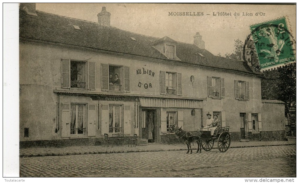 CPA 95 MOISSELLES L HOTEL DU LION D OR 1912