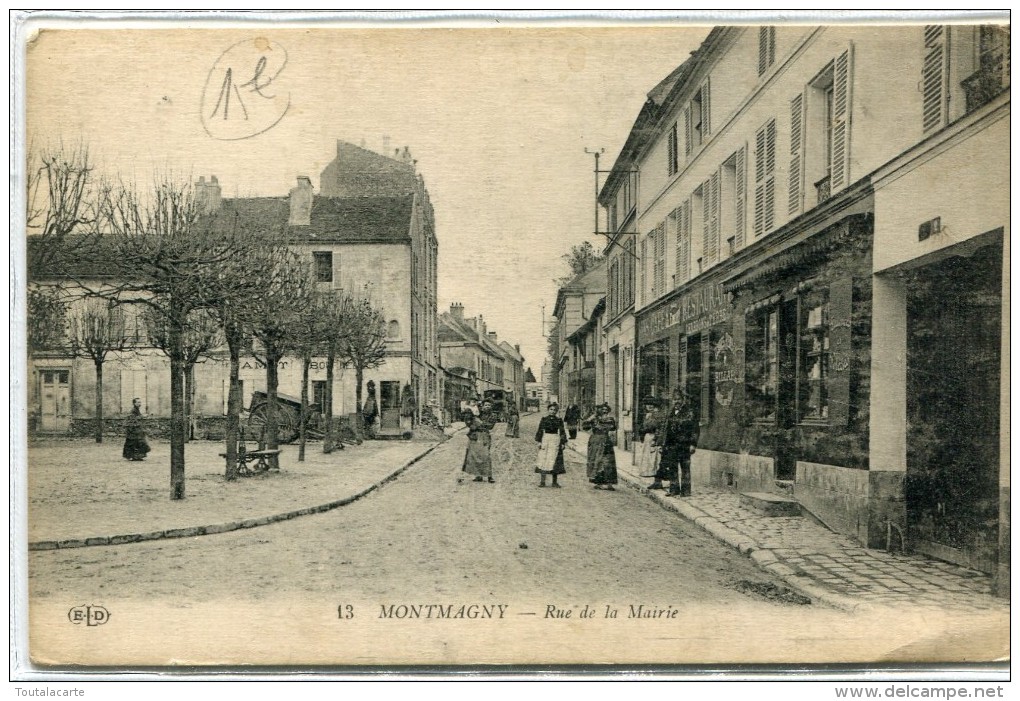 CPA 95 MONTMAGNY RUE DE LA MAIRIE 1915