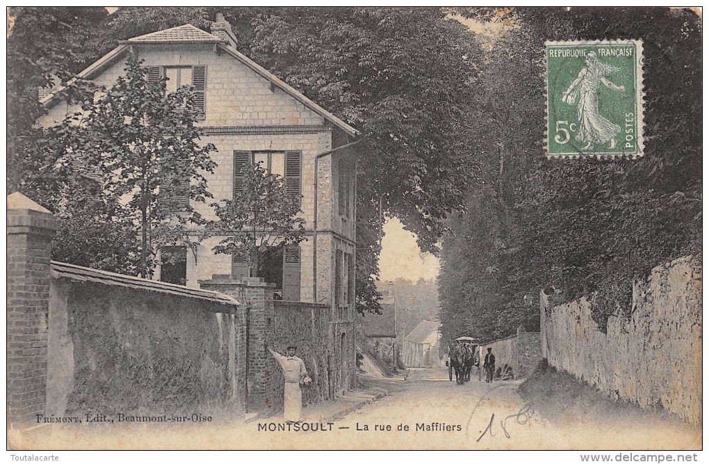 CPA 95 MONTSOULT LA RUE DES MAFFLIERS