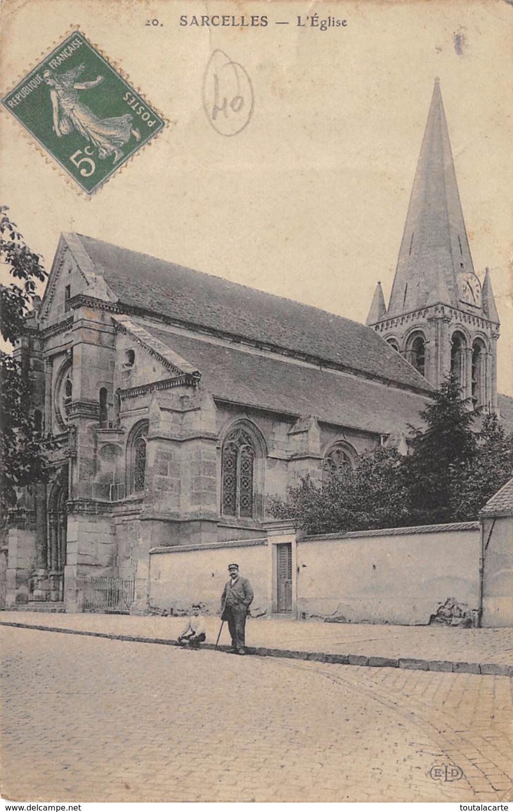 CPA 95 SARCELLES L EGLISE