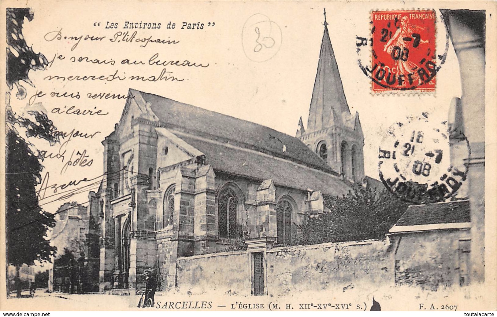 CPA 95 SARCELLES L EGLISE 1908