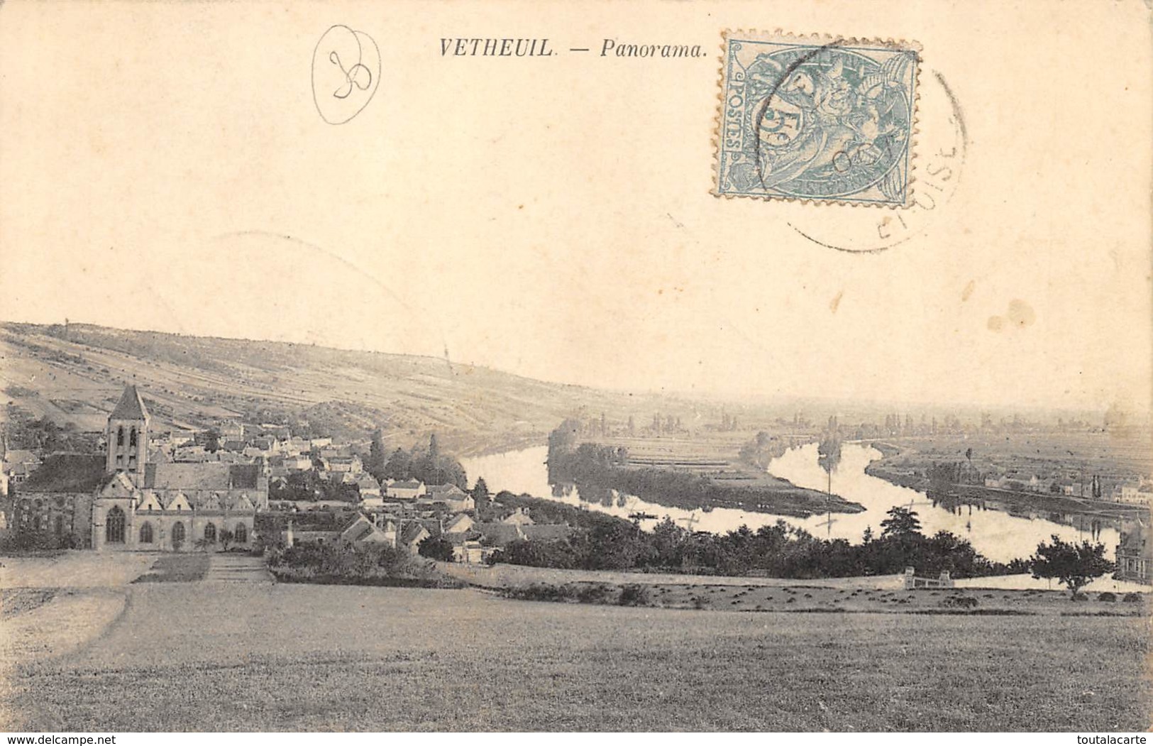 CPA 95 VETHEUIL PANORAMA