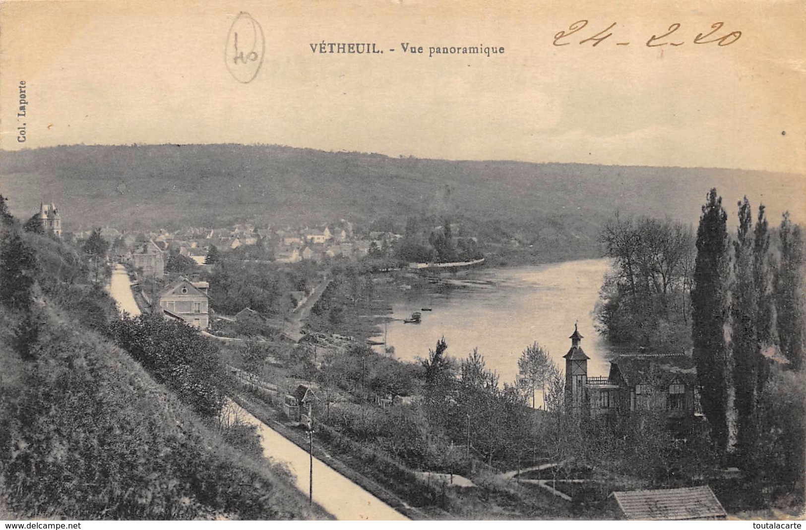 CPA 95 VETHEUIL VUE PANORAMIQUE 1920