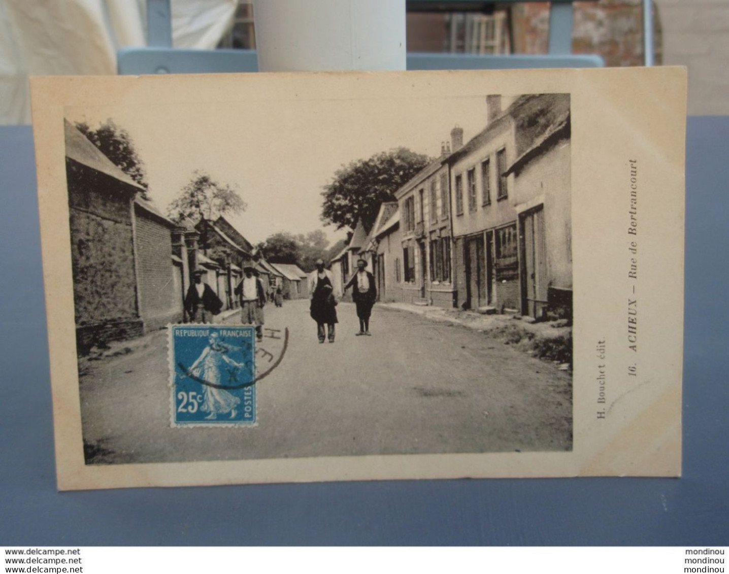 Cpa  ACHEUX-en-AMIENOIS Rue de Bertrancourt. 1921