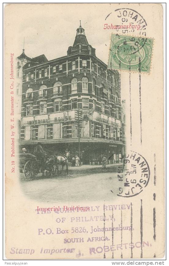 CPA AFRIQUE DU SUD - JOHANNESBURG - IMPERIAL BUILDING