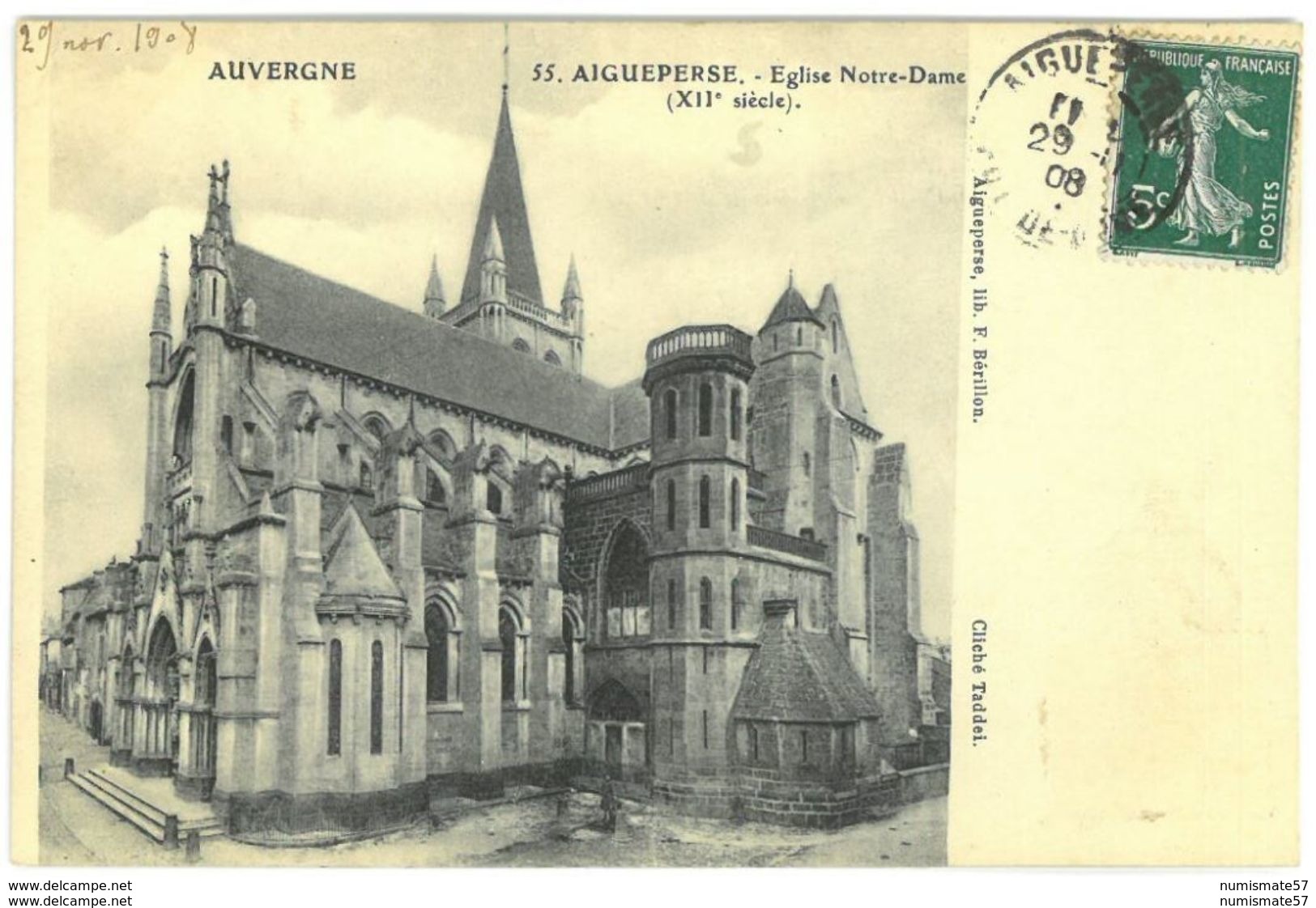 CPA AIGUEPERSE - Eglise Notre Dame - Lib. F. Bérillon , Aigueperse n°55