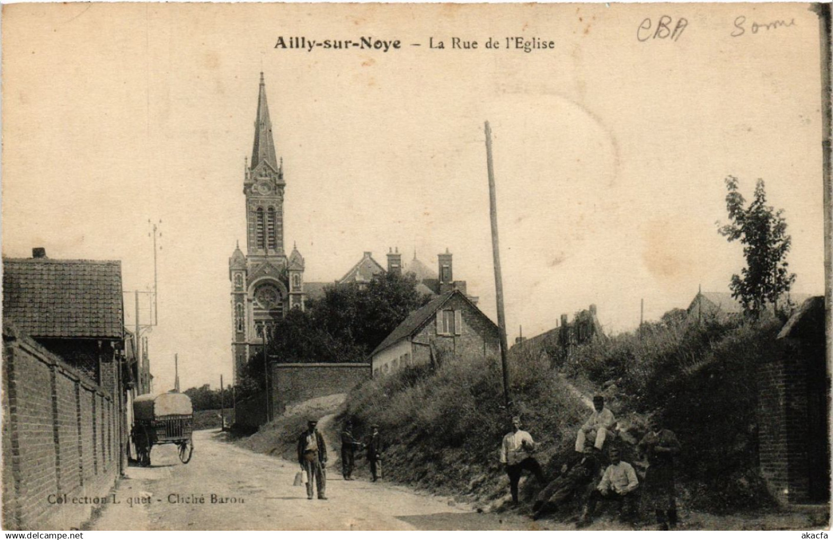 CPA AILLY-sur-NOYE - La Rue de l'Église (515273)