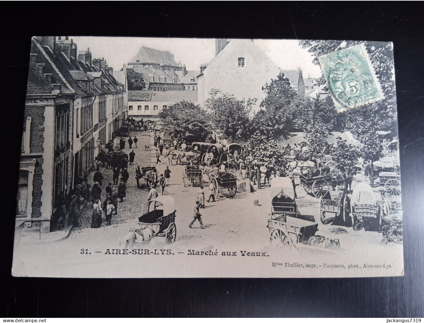 CPA - Aire sur la Lys - Marché aux veaux