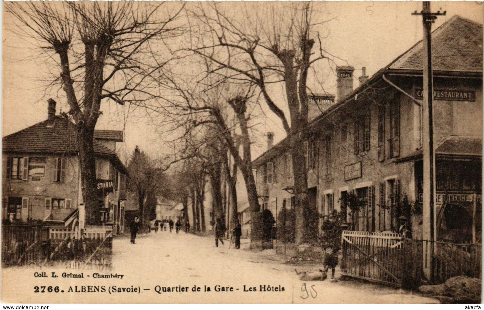 CPA AK ALBENS - Quartier de la Gare - Les Hotels (651841)