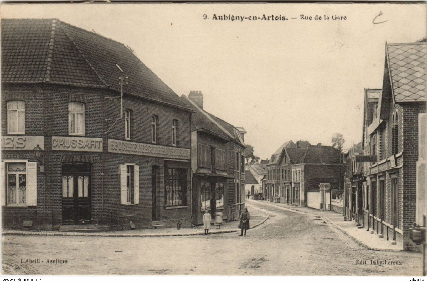 CPA AK AUBIGNY-EN-ARTOIS Rue de la gare (26180)