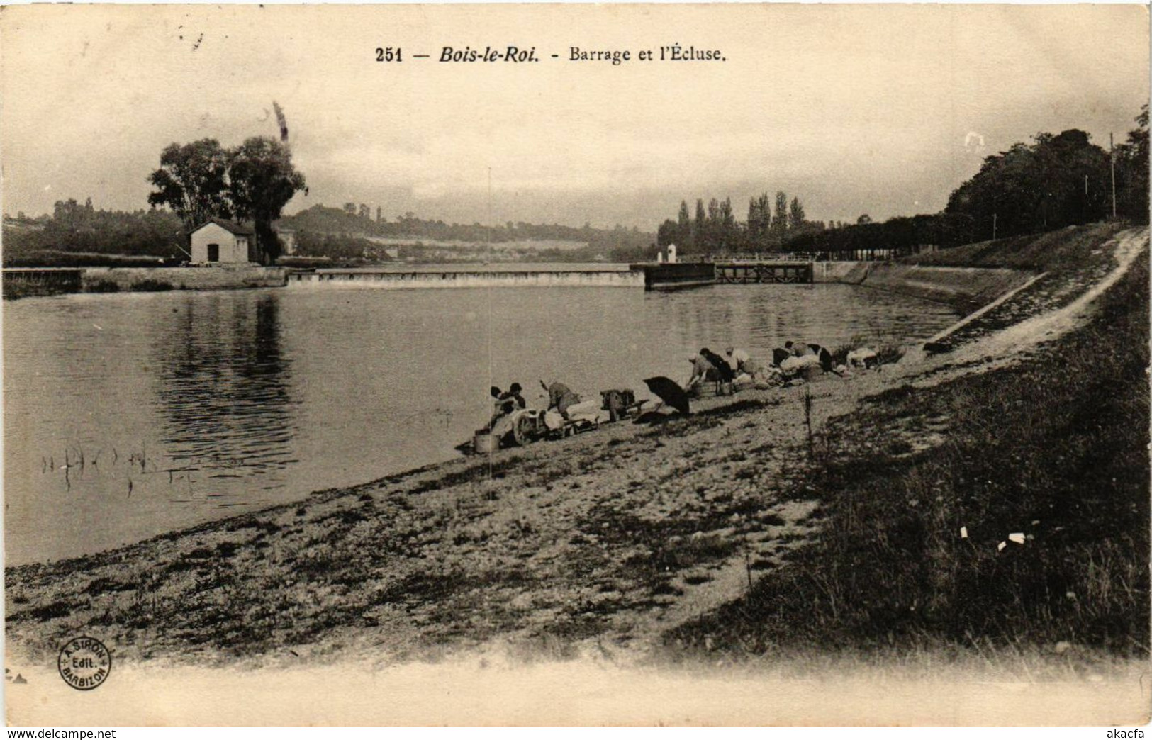 CPA AK BOIS-le-ROI - Barrage et l'Ecluse (472057)