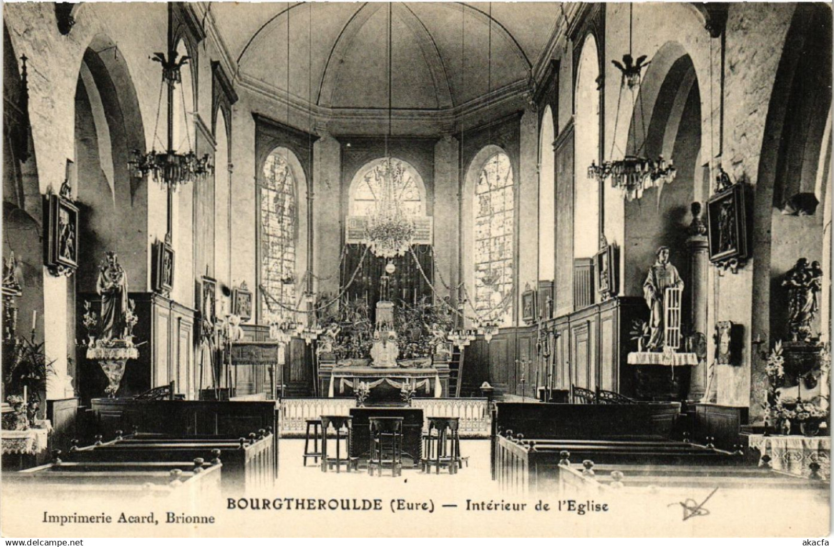 CPA AK BOURGTHEROULDE - Intérieur de l'Église (478100)