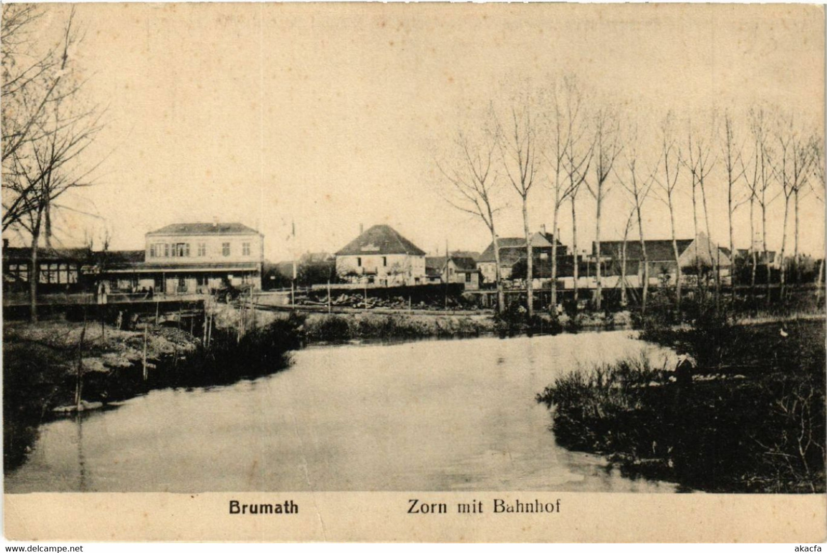 CPA AK BRUMATH - Gare - Zorn mit Bahnhof (387155)