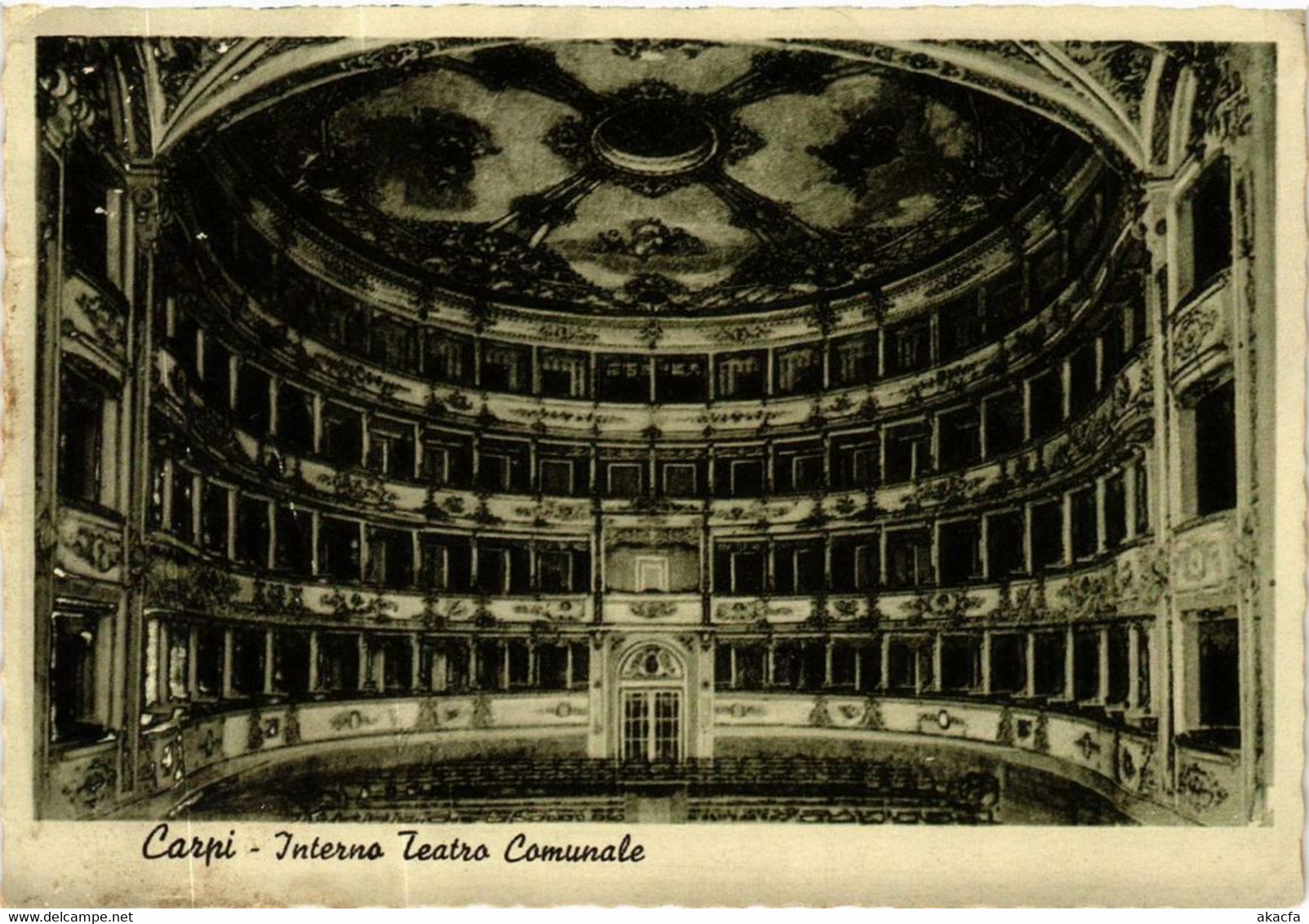 CPA AK Carpi Interno Teatro Comunale ITALY (595477)