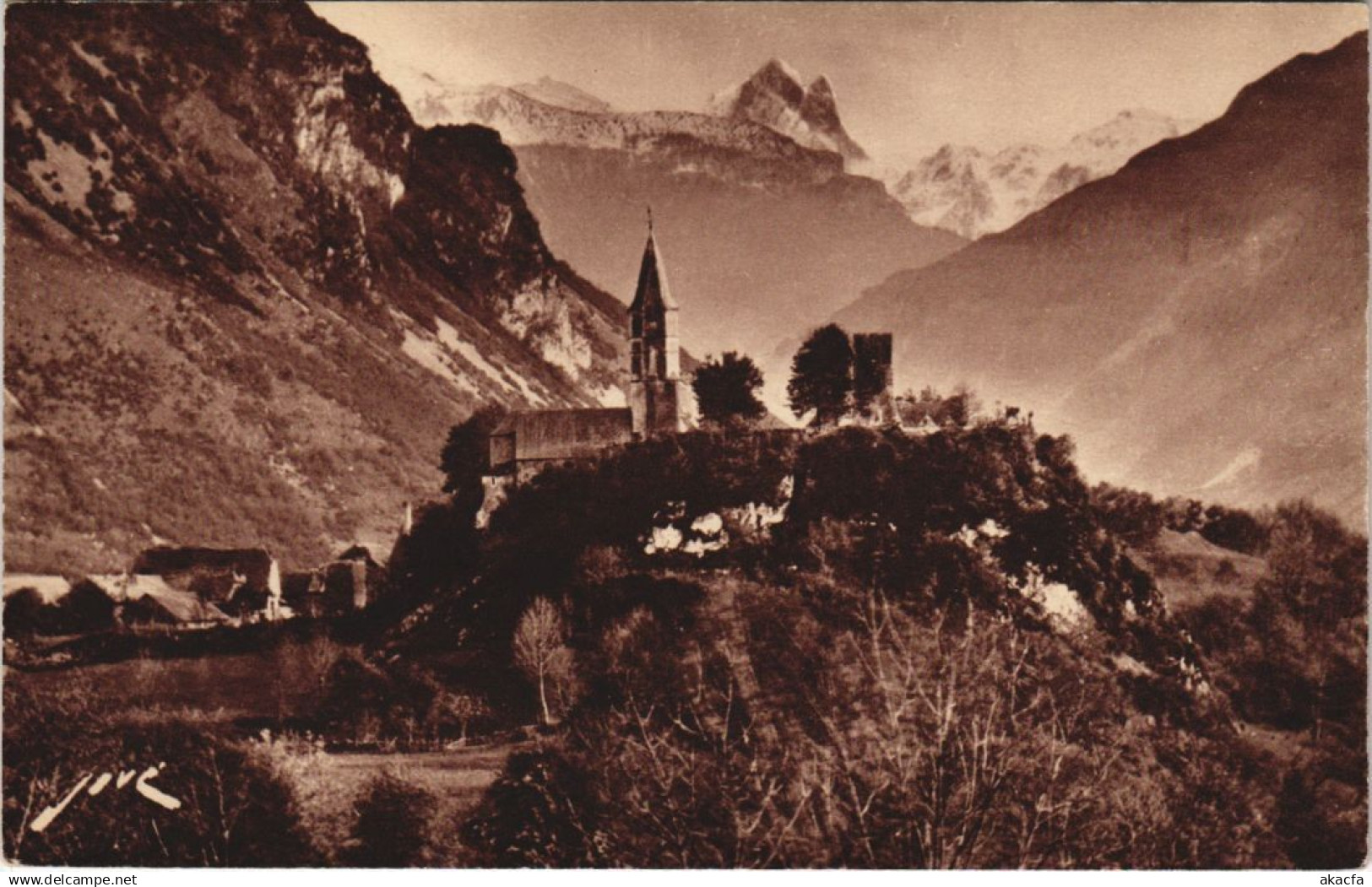 CPA AK Castets Le Pic d'Ossau, vu de Castets FRANCE (1132314)