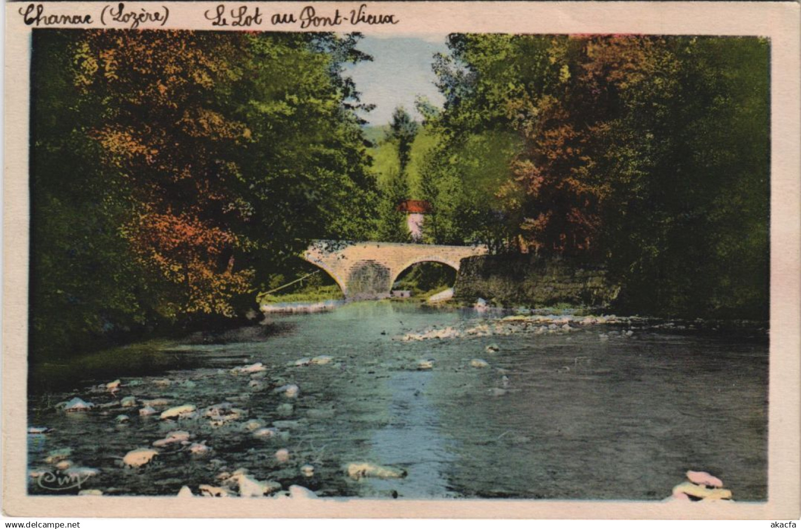 CPA AK Chanac Le Lot au Pont Vieux FRANCE (1172583)