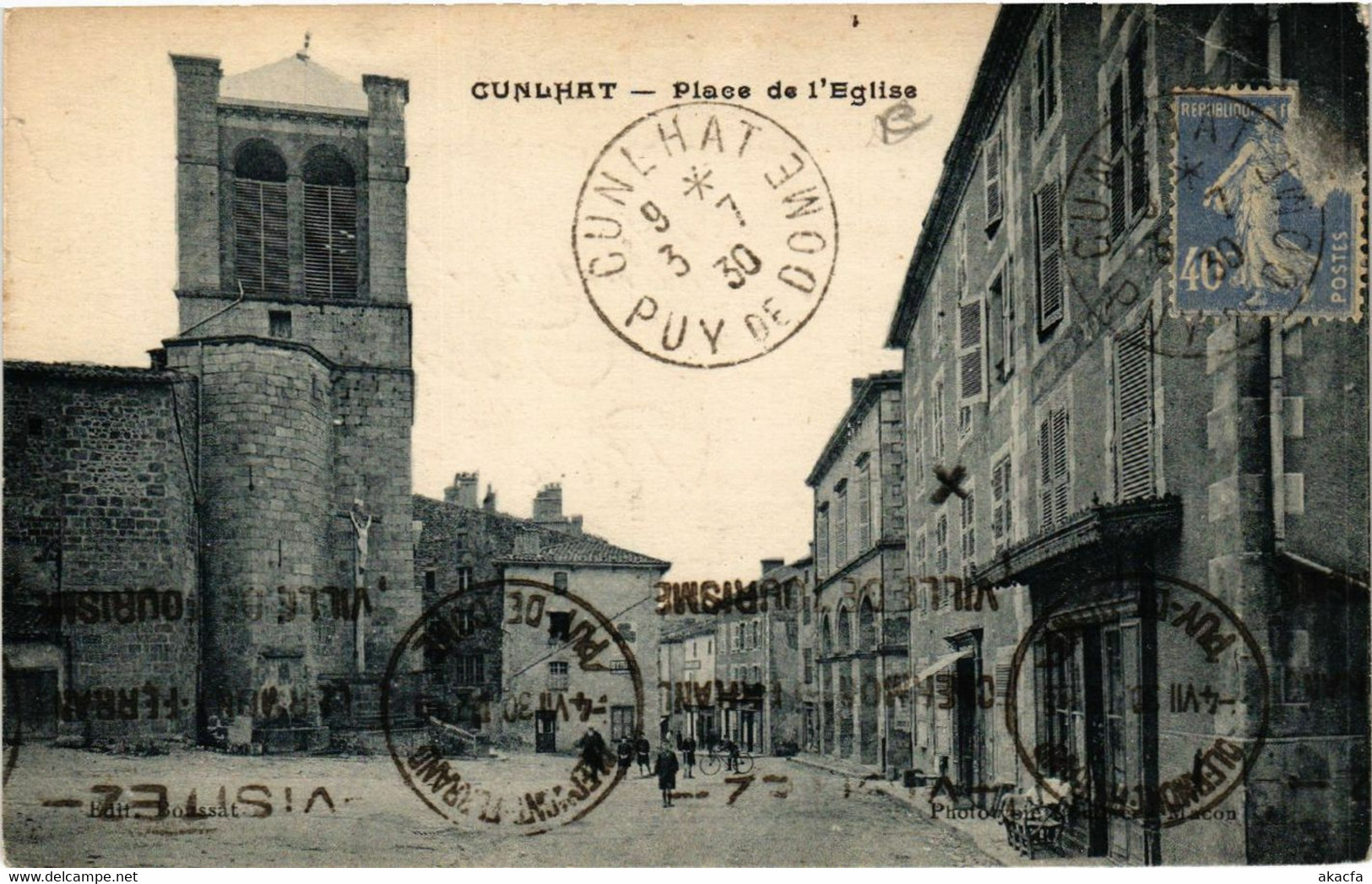 CPA AK CUNLHAT Place de l'Église (409918)