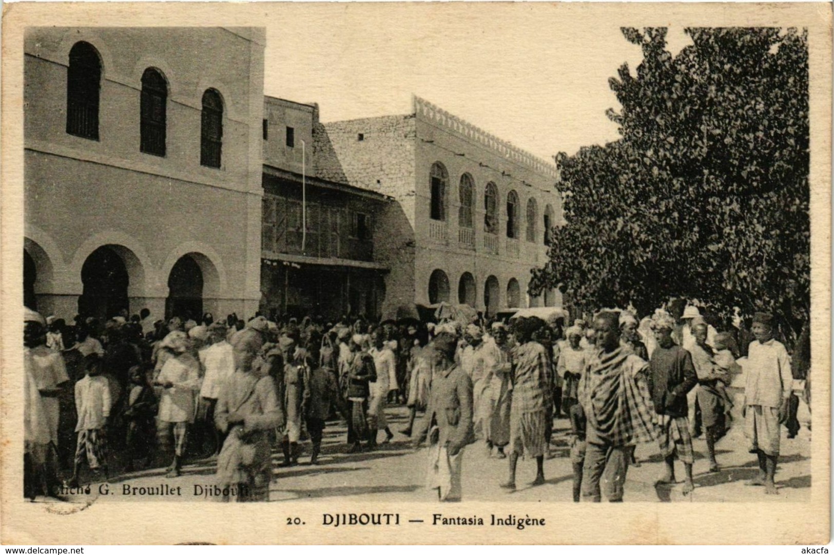 CPA AK Djibouti- Fantasia Indigene SOMALIA (831415)