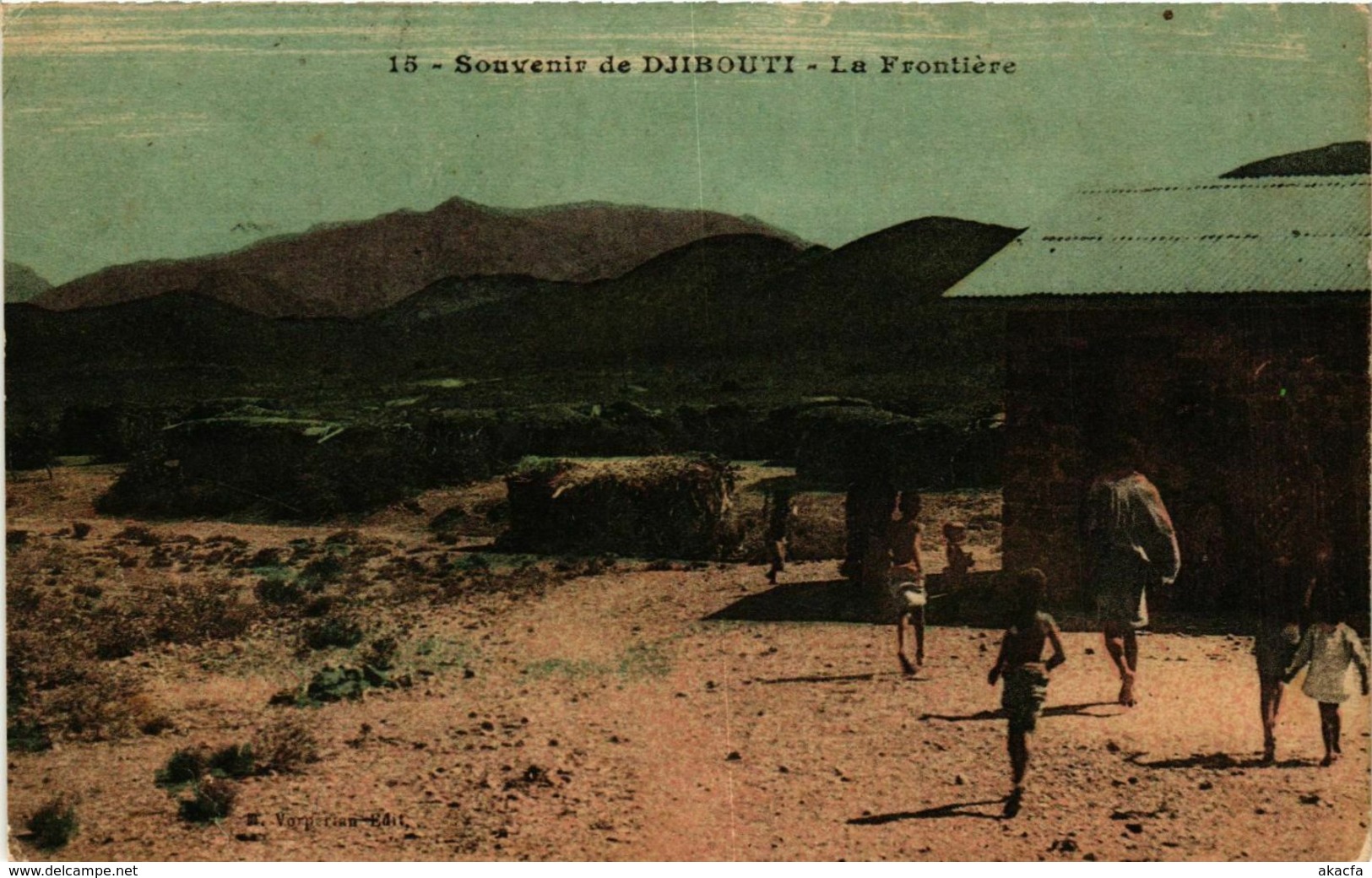 CPA AK Djibouti- La Frontiere SOMALIA (831222)