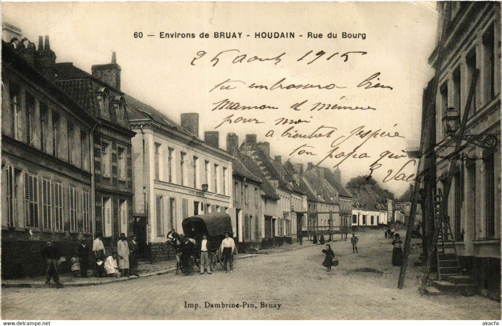 CPA AK Env. de BROUAY. HOUDAIN Rue du Bourg (405295)