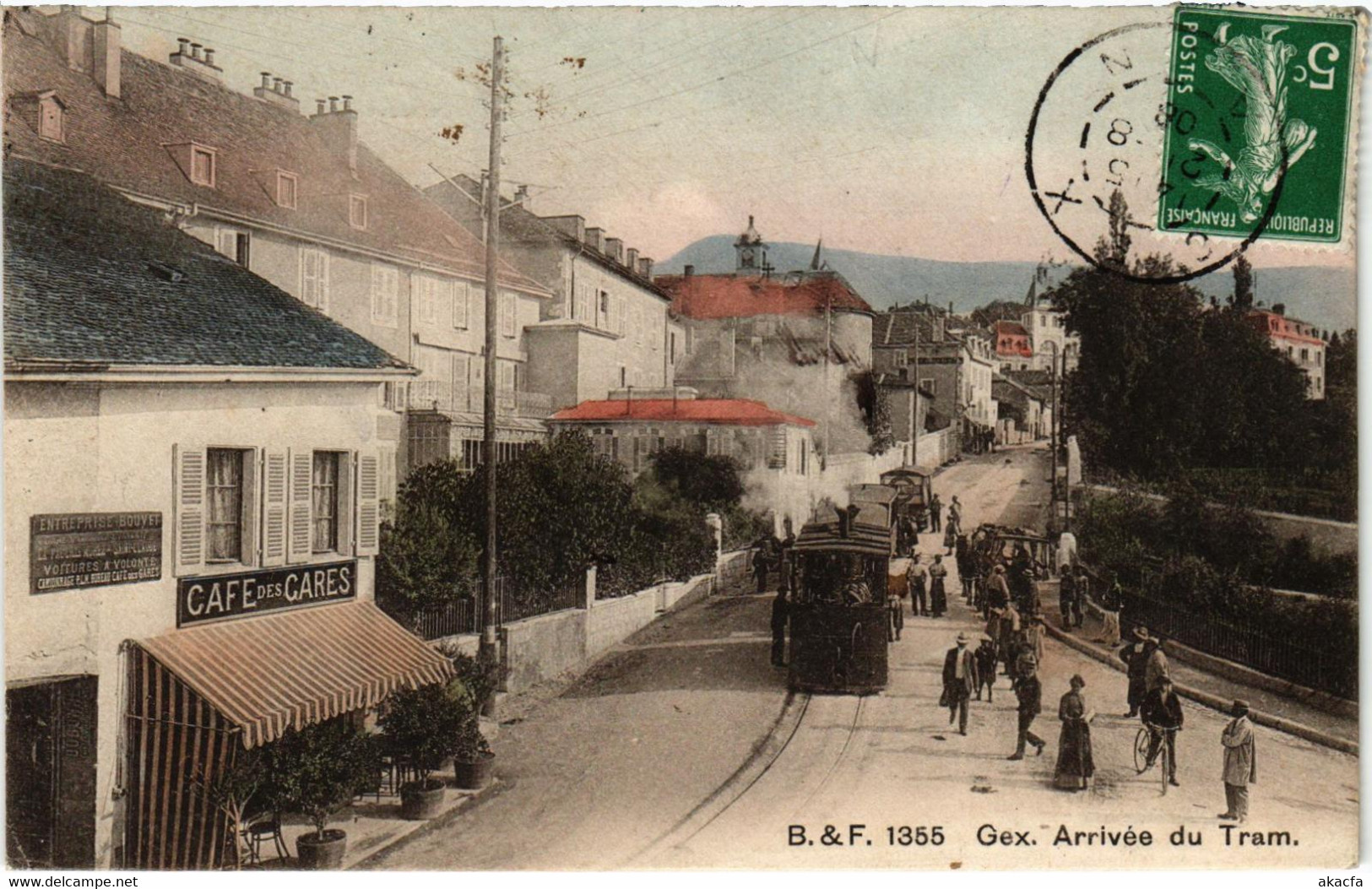 CPA AK GEX Arrivee du Tramway TRAM VAPEUR  (977235)