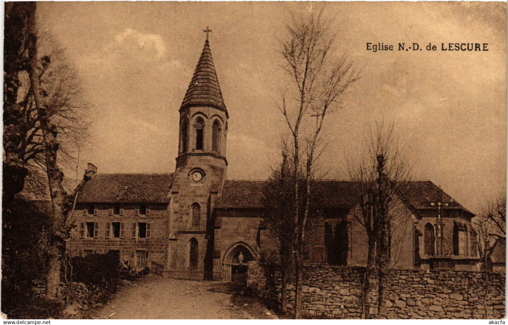 CPA AK LESCURE - Église de N.-D. de LESCURE (480129)