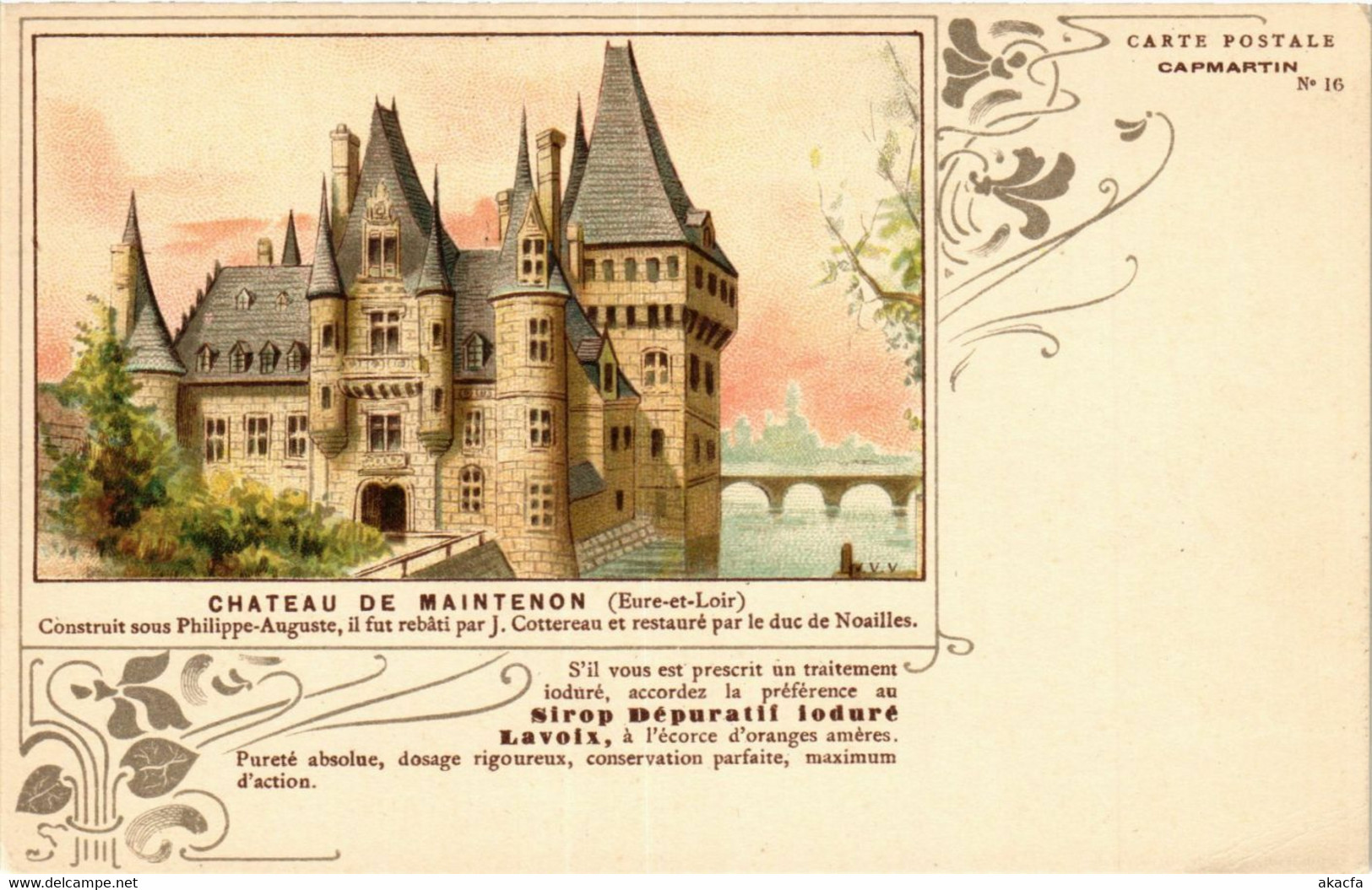 CPA AK MAINTENON - Chateau de MAINTENON - Litho (385260)