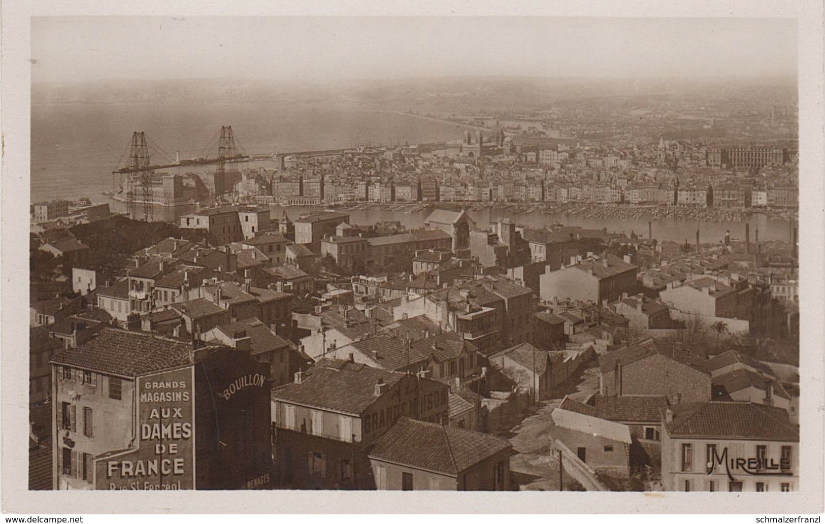 CPA - AK Marseille Vieux Port Vue Basilique Notre Dame de la Garde Hafen Saint Victor Noailles Joliette Hafenzone Bateau