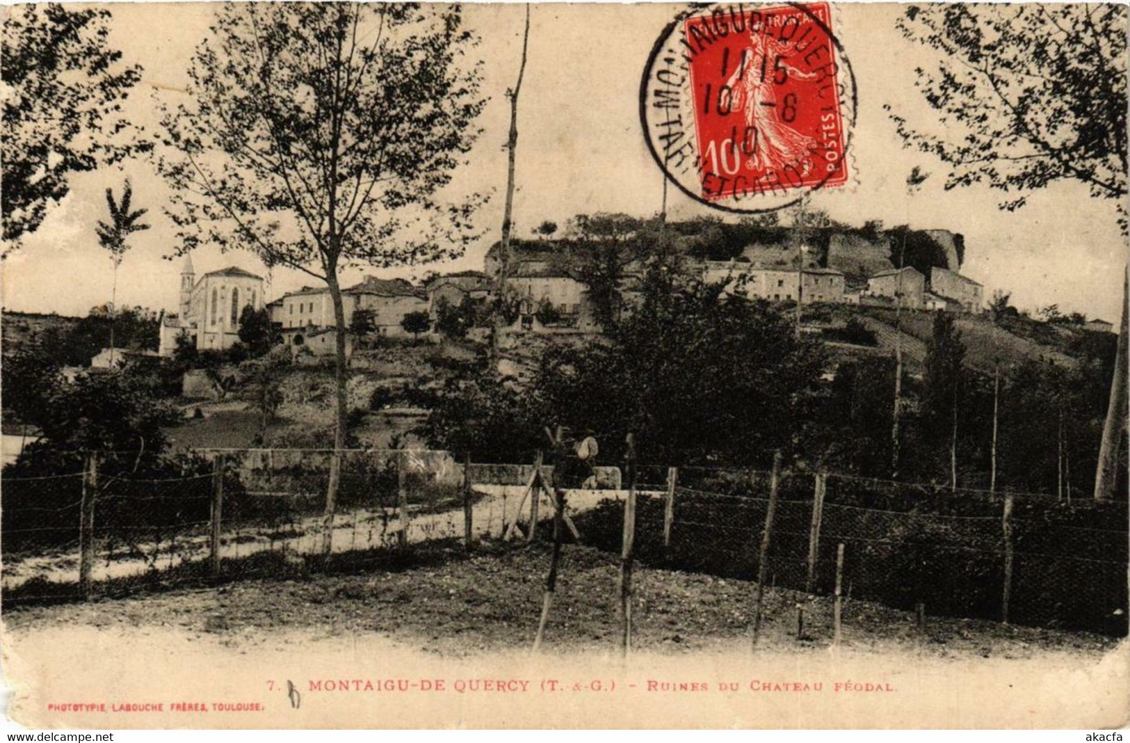 CPA AK MONTAIGU-de QUERCY Ruines du Chateau Feodal (614863)