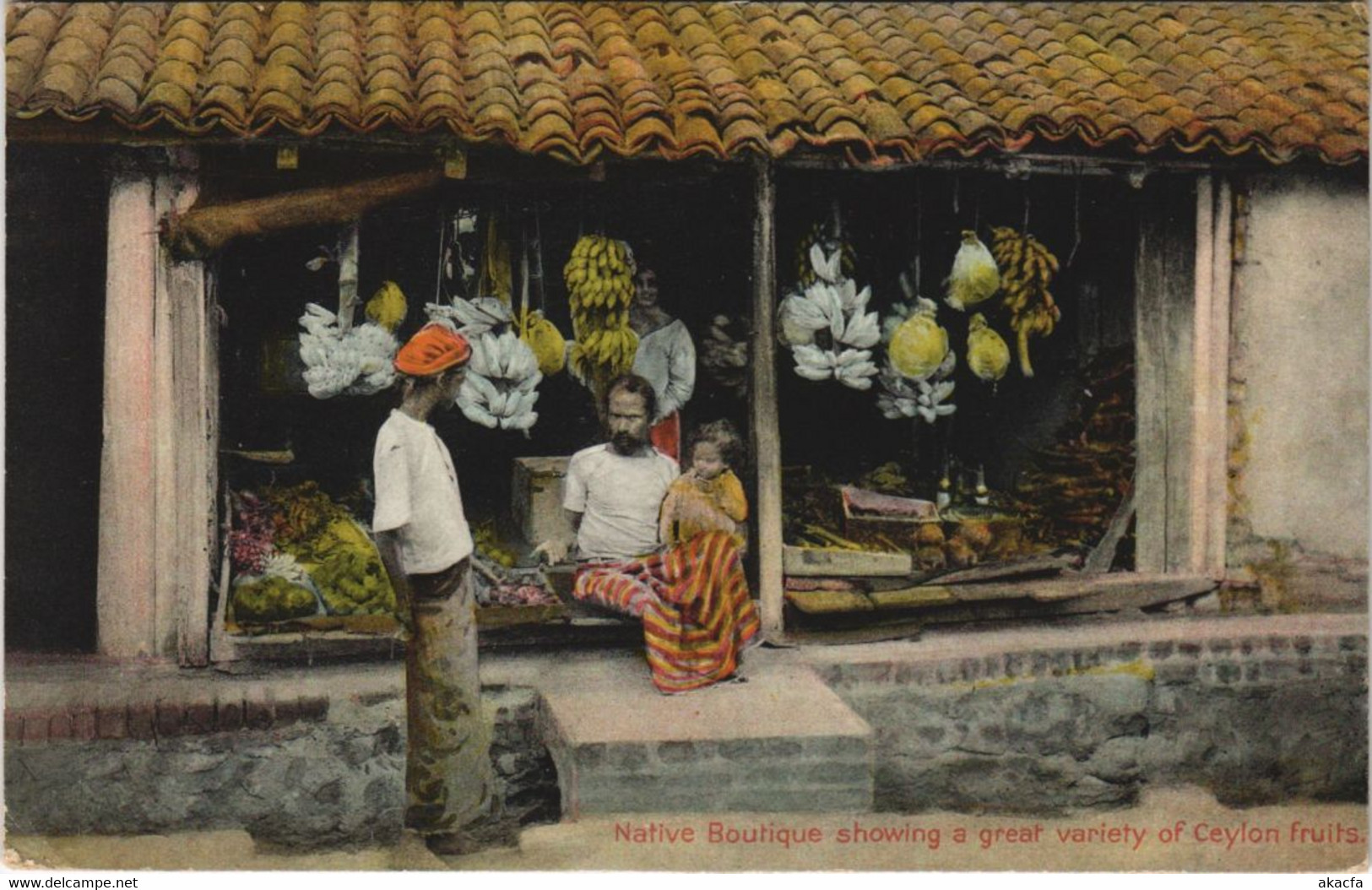 CPA AK Native Boutique of Ceylon Fruits CEYLON SRI LANKA (1085860)