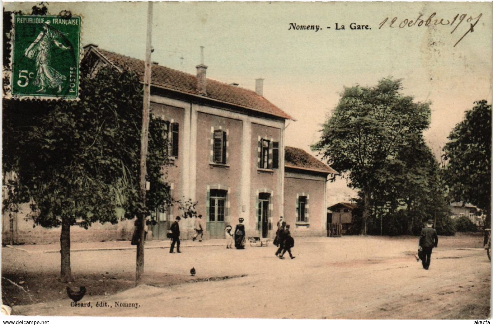 CPA AK NOMENY - La Gare (484302)