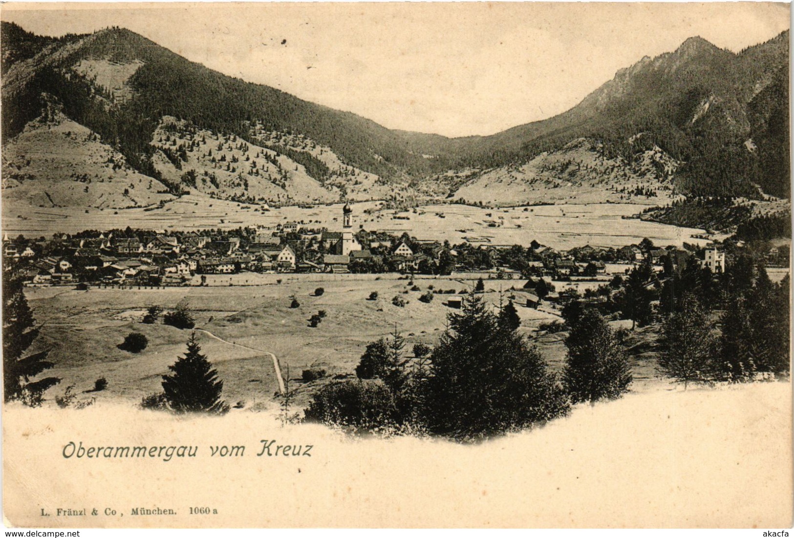 CPA AK Oberammergau - Oberammergau vom Kreuz GERMANY (965697)