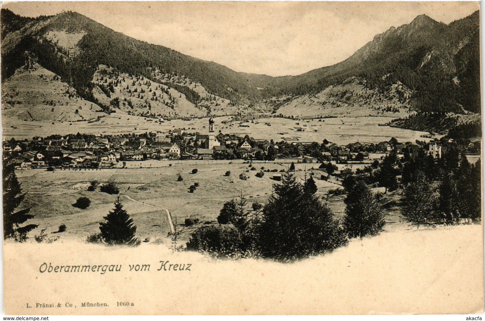 CPA AK Oberammergau - Oberammergau vom Kreuz GERMANY (965884)