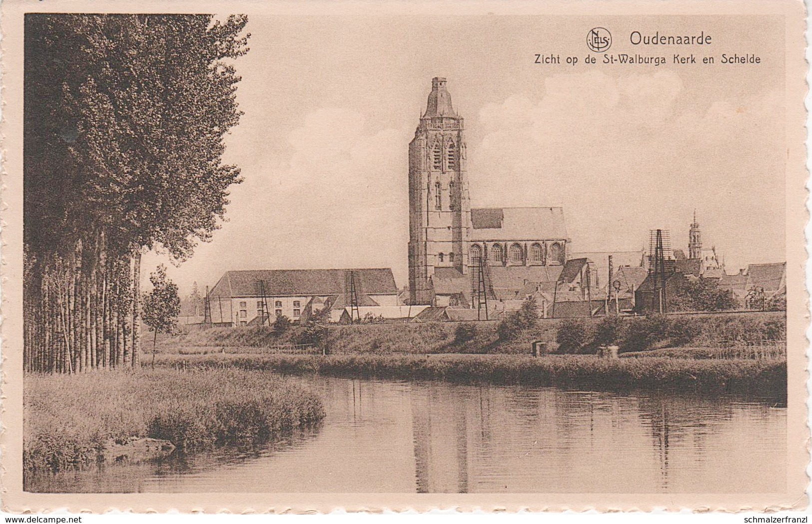 CPA - AK Oudenaarde St Walburga Kerk en Schelde a Renaix Ronse Maarkedal Zingern Lede Korsele Horebeke Waregem Zottegem