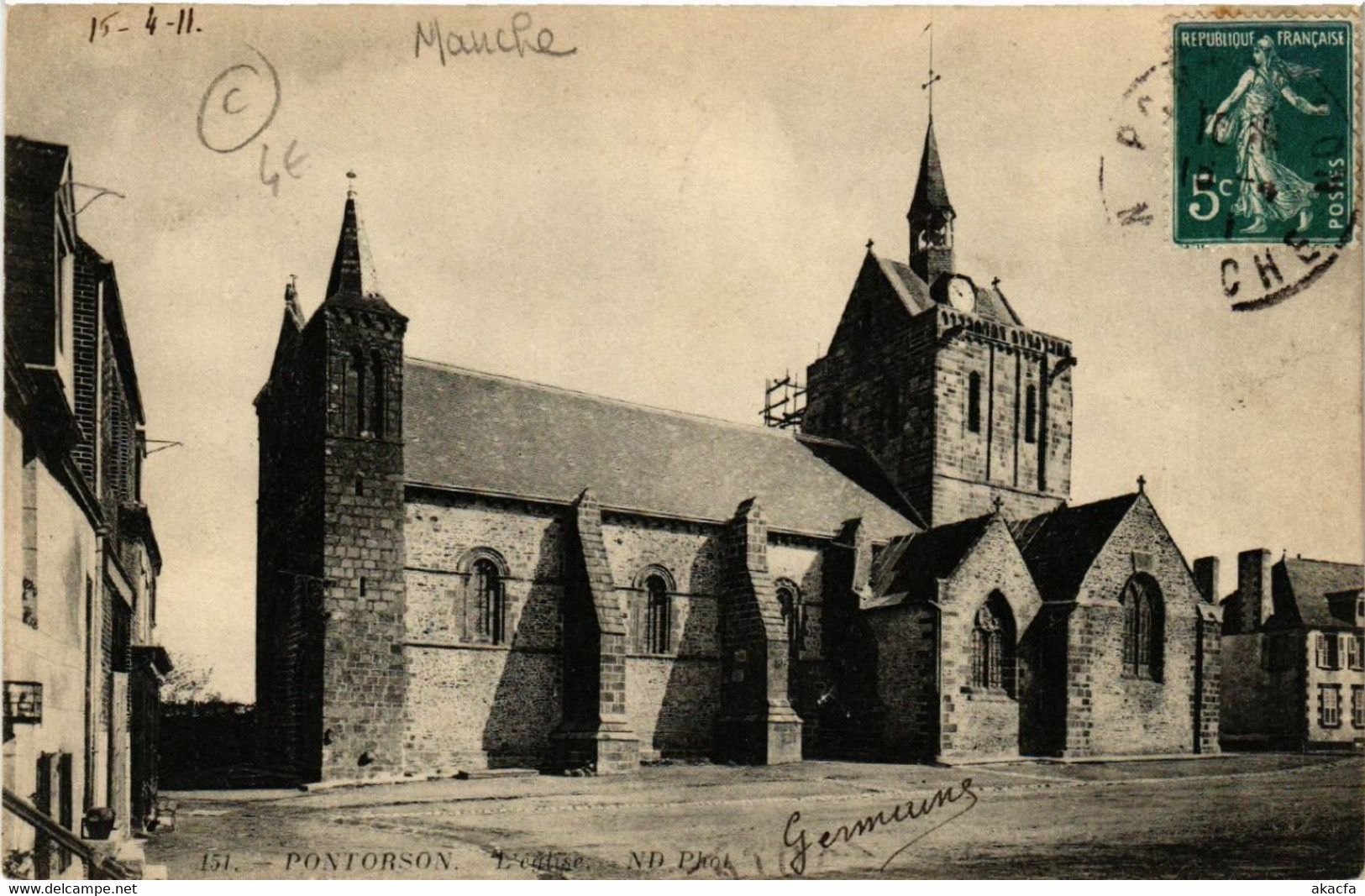 CPA AK PONTORSON - L'Église (589524)