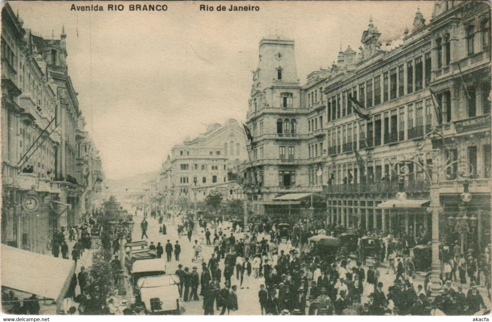 CPA AK Rio de Janeiro Avenida Rio Branco BRAZIL (1085251)