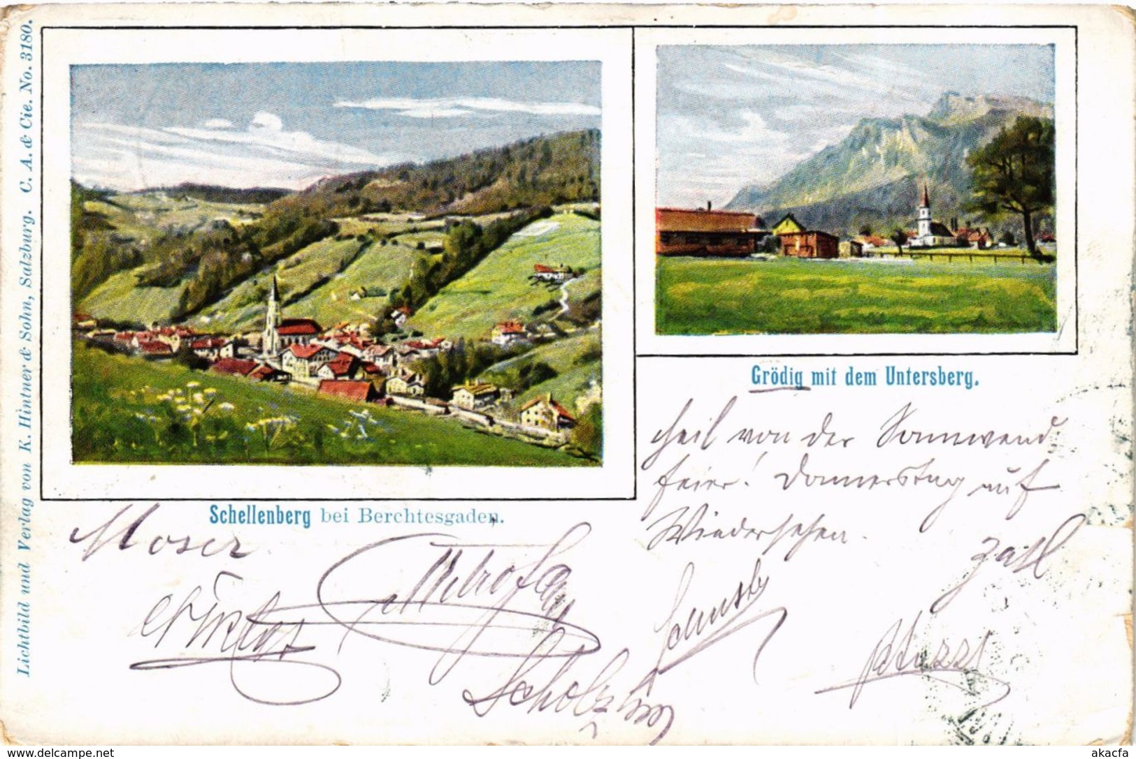 CPA AK SCHELLENBERG GRÖDIG LITHO GERMANY (970426)