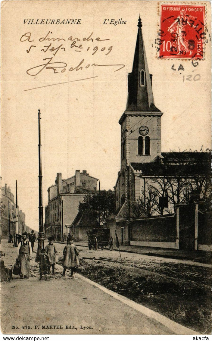 CPA AK VILLEURBANNE - Église (635797)