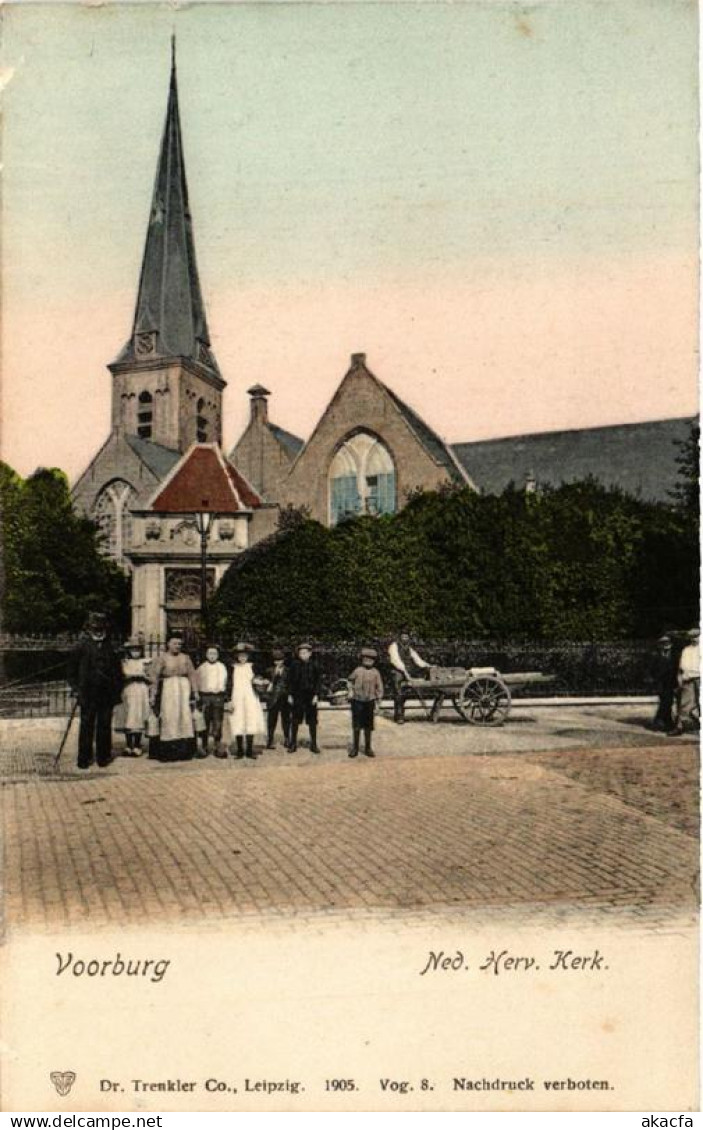 CPA AK VOORBURG Ned. Herv. Kerk NETHERLANDS (602172)