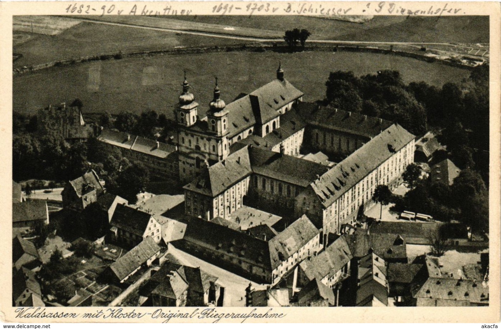 CPA AK Waldsassen - Waldsassen mit Kloster GERMANY (964670)