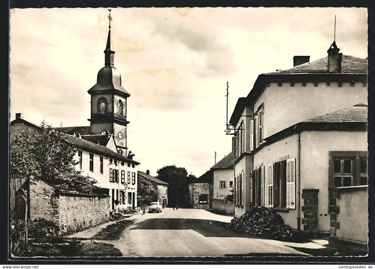 CPA Albestroff /Moselle, Route de Lèning