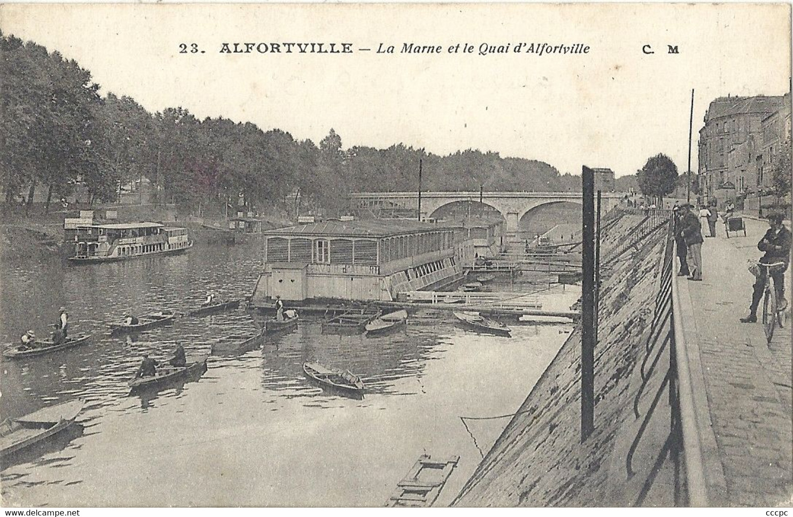 CPA Alfortville La Marne et le Quai d'Alfortville