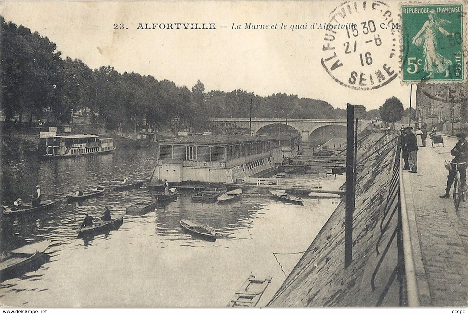 CPA Alfortville La Marne et le Quai d'Alfortville