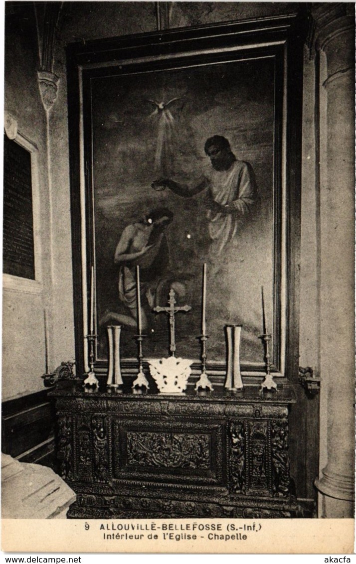 CPA ALLOUVILLE-BELLEFOSSE - Interieur de l'Église (105734)