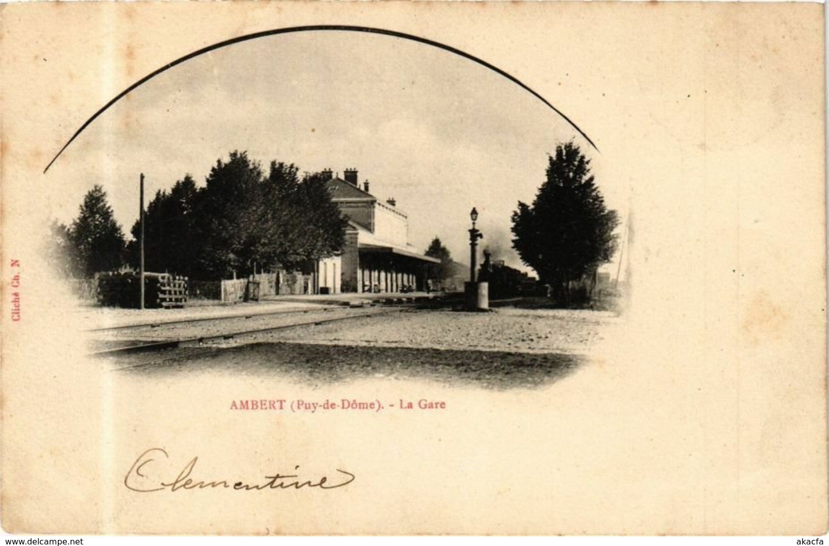 CPA AMBERT (PUY-de-DOME) - La Gare (245108)